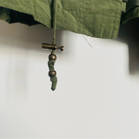 coldwater creek green utility top tie waist small - Picture 5 of 7